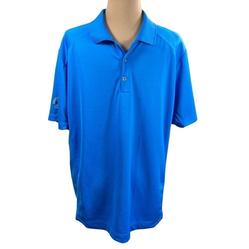 Nike Golf Men's Polo Shirt Dri-Fit Broadmoor Embroidered Blue Size L Large